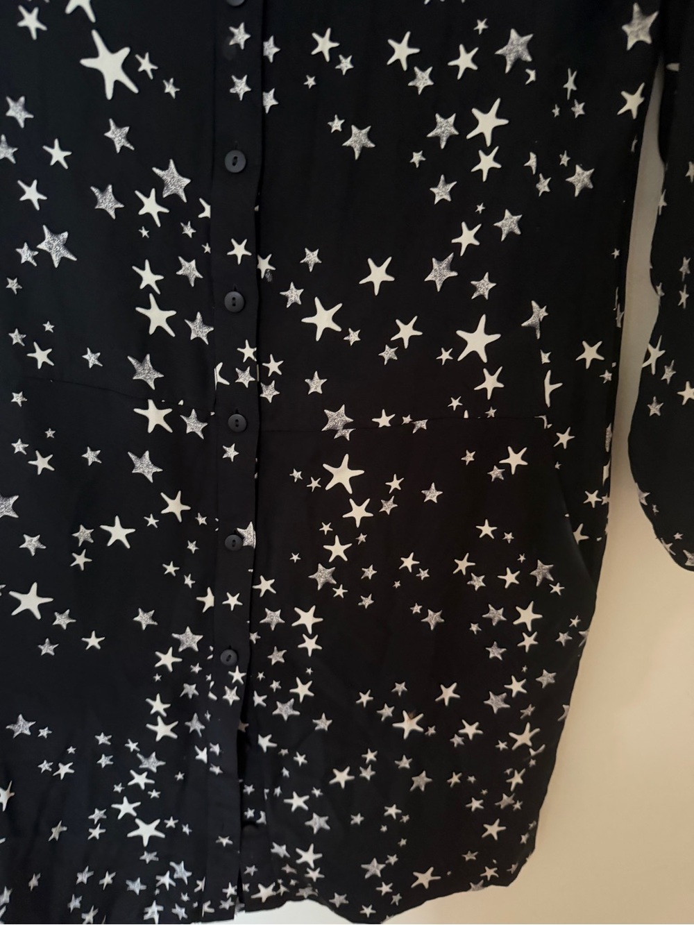 Tibi Black Silk Star Dress - Picture 5 of 6